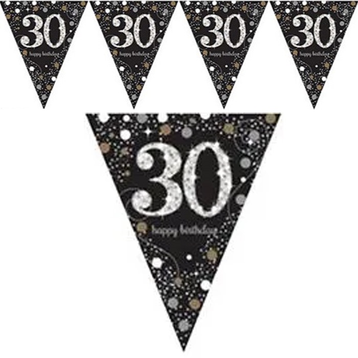 Amscan 30 Yaş Temalı Siyah Bayrak