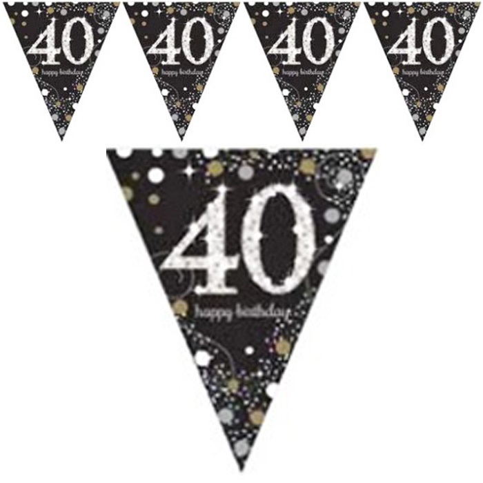 Amscan 40 Yaş Temalı Bayrak Flama