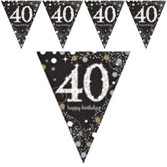 Amscan 40 Yaş Temalı Bayrak Flama