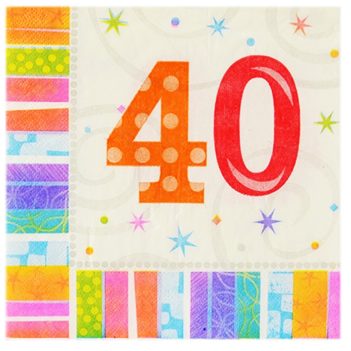 40 Yaş Temalı Peçete