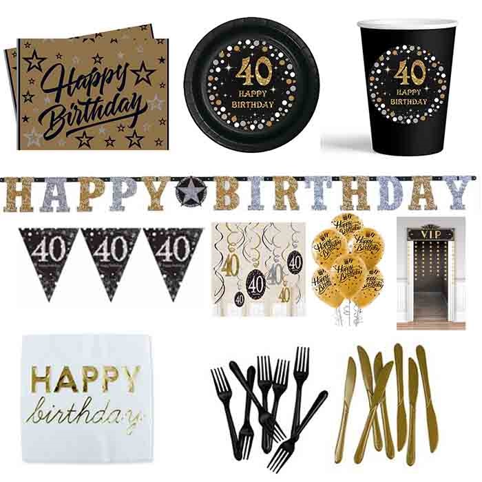 40 Yaş Yetişkin Parti Seti 24 Kişilik