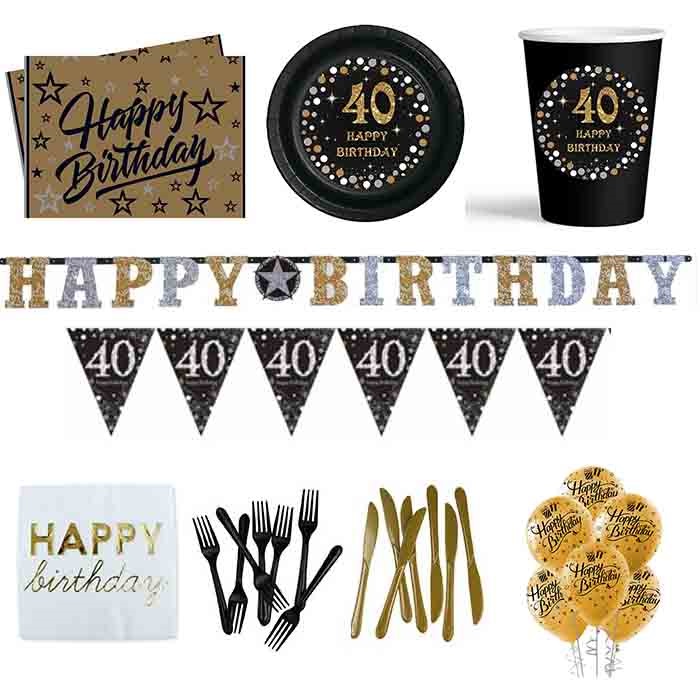 40 Yaş Yetişkin Parti Seti 8 Kişilik