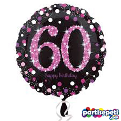 Amscan 60 Yaş Temalı Folyo Balon