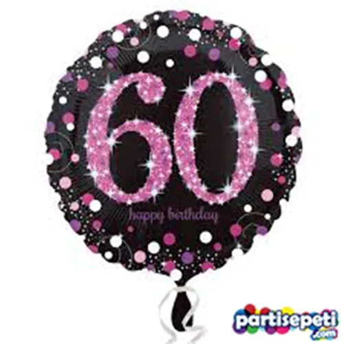 Amscan 60 Yaş Temalı Folyo Balon