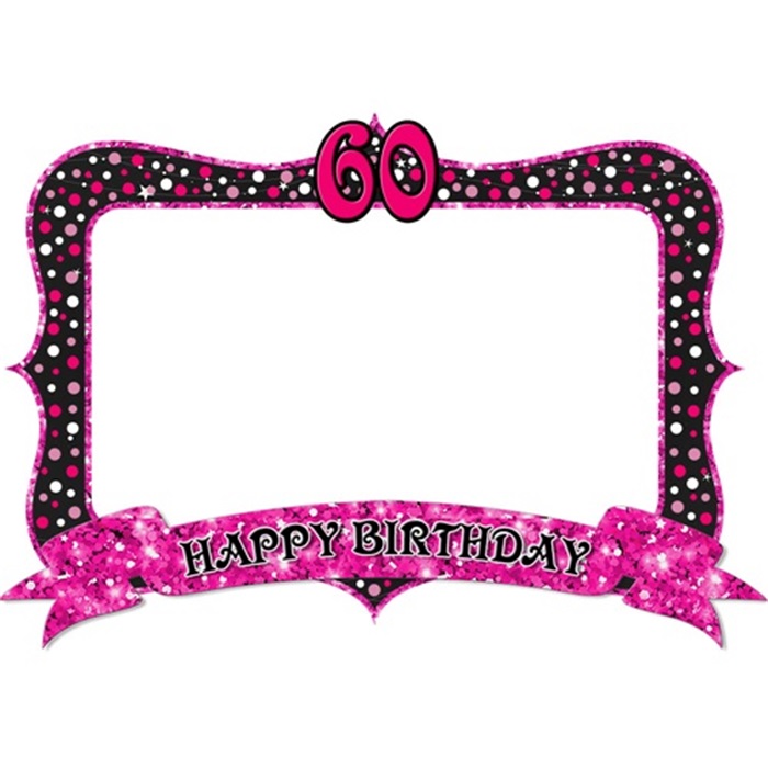60 Yaş Fuşya Renkli Fotoğraf Çerçevesi