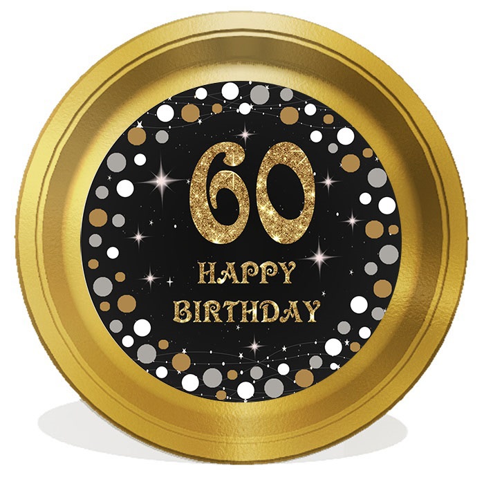 60 Yaş Gold Renkli Tabak