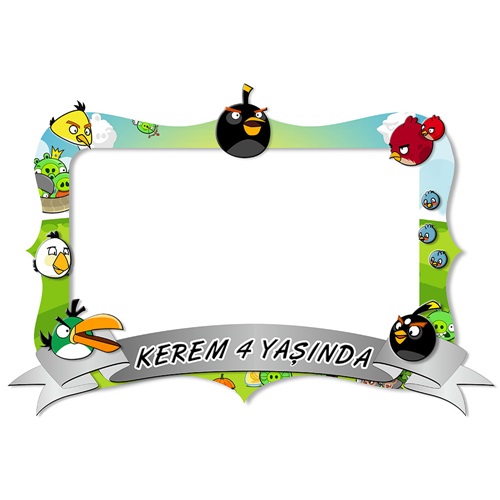 Angry Birds Kişiye Özel Hatıra Fotoğrafı Çerçevesi
