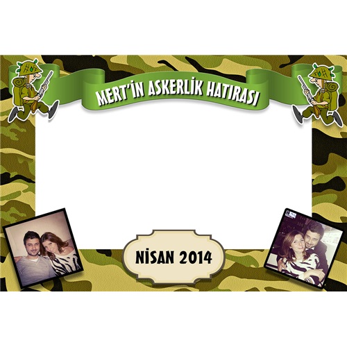 Askerlik Hatırası Kişiye Özel Fotoğraf Çerçevesi