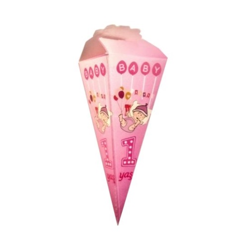 Baby Girl 1 Yaş Temalı Şeker Külahı