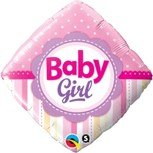 Baby Girl Yazılı Pembe Folyo Balon