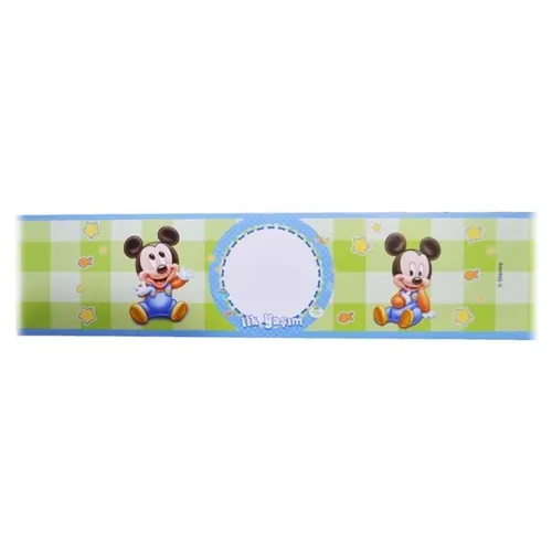 Baby Mickey Mouse Temalı Su Şişe Etiketi