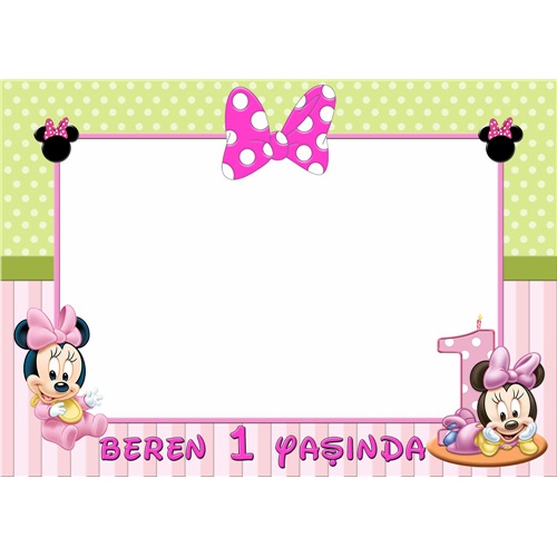 Baby Minnie Kişiye Özel Fotoğraf Çerçevesi