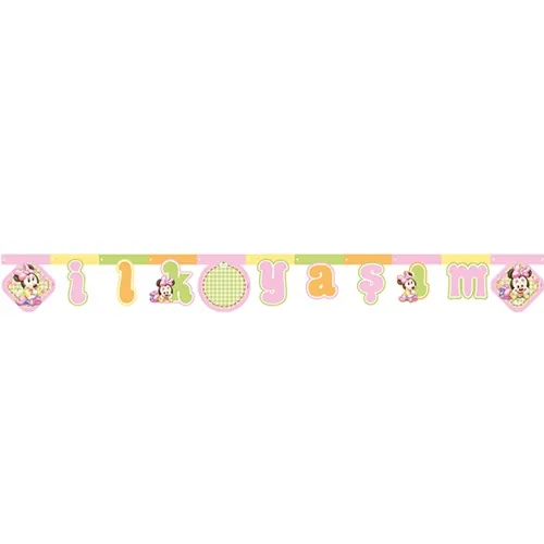 Baby Minnie Mouse İlk Yaşım Yazı Banner
