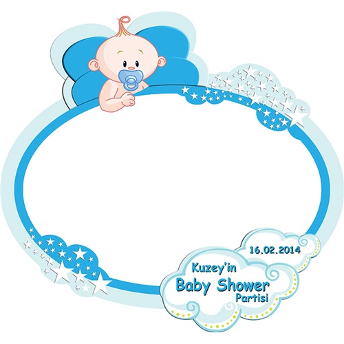 Baby Shower Kişiye Özel Erkek Çerçevesi