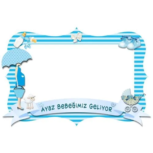 Kişiye Özel Baby Shower Parti Çerçevesi