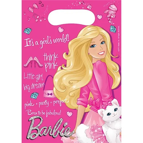 Barbie Temalı Kedili Parti Çantası