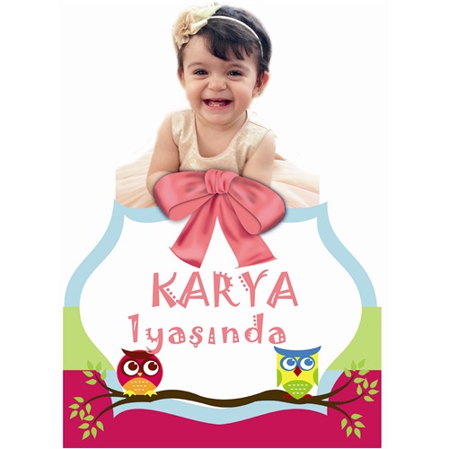 Baykuş Kişiye Özel Ayaklı Pano