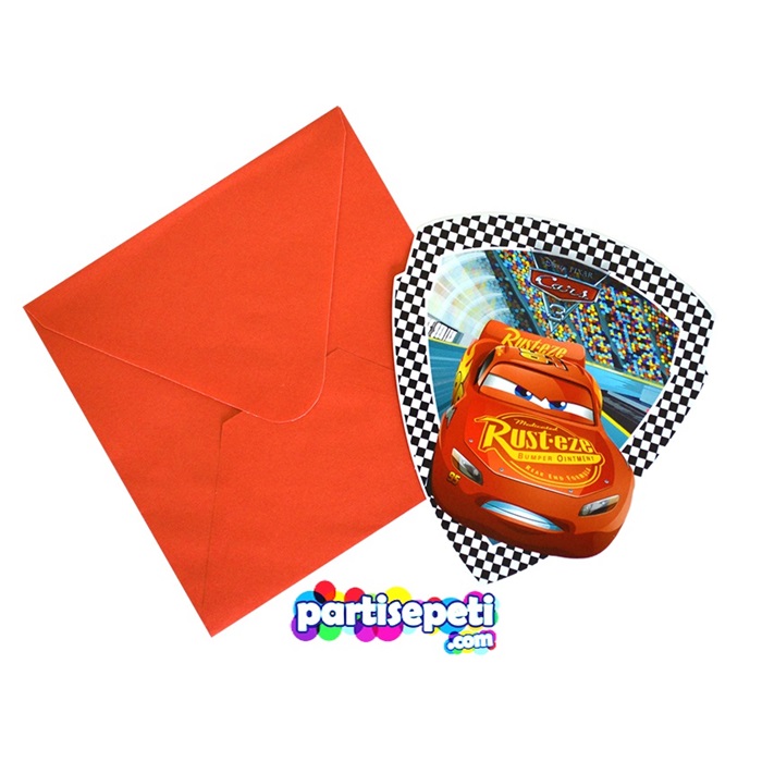 Cars 3 Temalı Davetiye