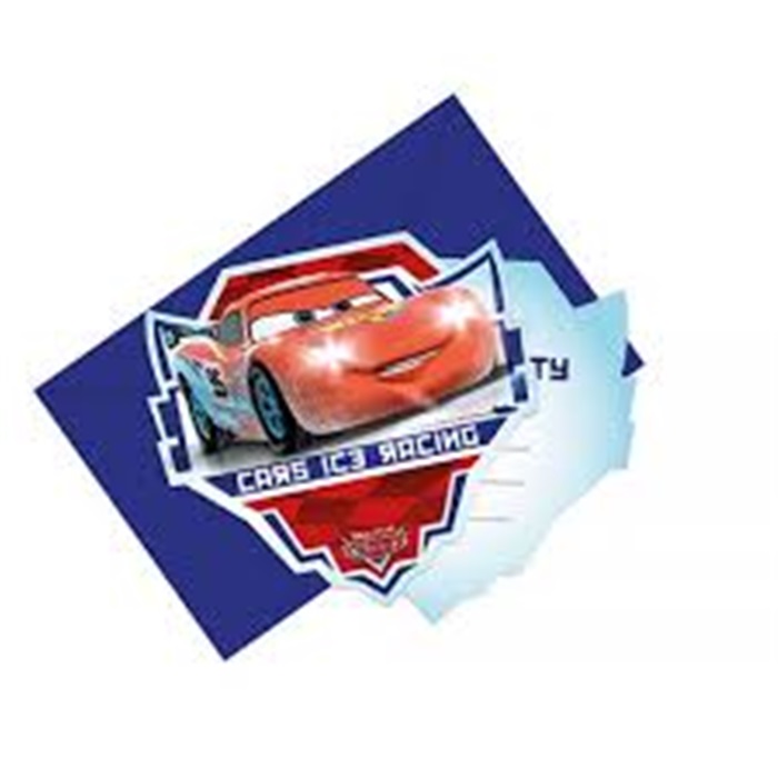 Cars Temalı İce Davetiye 6 Adet