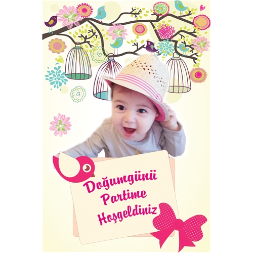 Cute Birds Kişiye Özel Pano