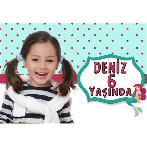 Deniz Kızı Ariel Kişiye Özel Duvar Panosu