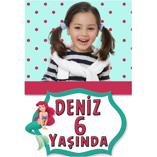 Deniz Kızı Ariel Kişiye Özel Pano