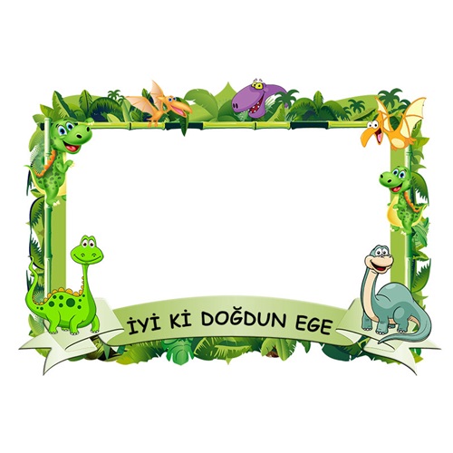 Dinozor Kişiye Özel Hatıra Fotoğrafı Çerçevesi