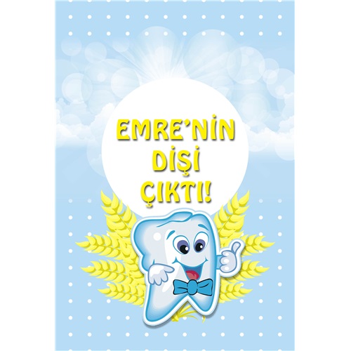 Diş Buğdayı Kişiye Özel Afiş Mavi