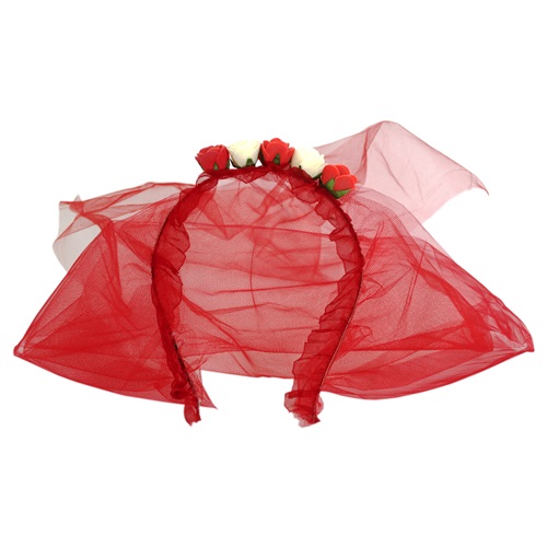 Kırmızı Renkli Duvak Taç