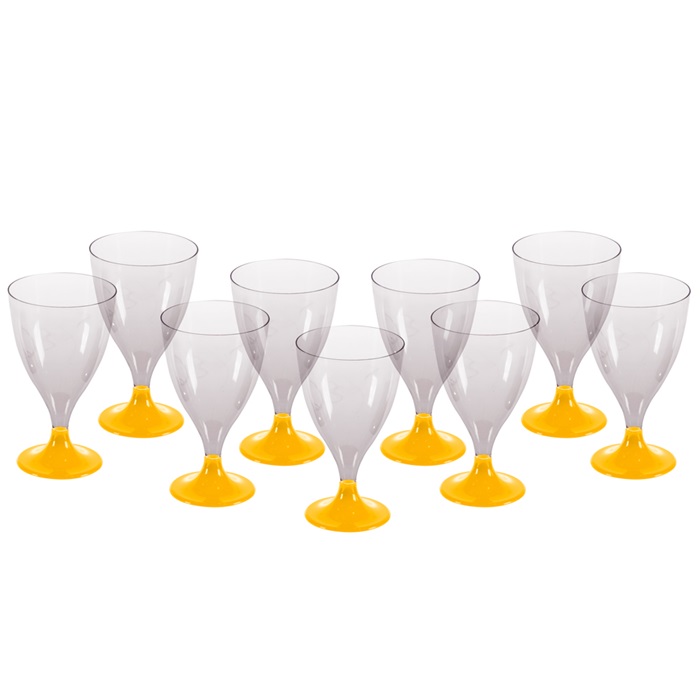 Sarı Ayaklı Şarap Bardağı