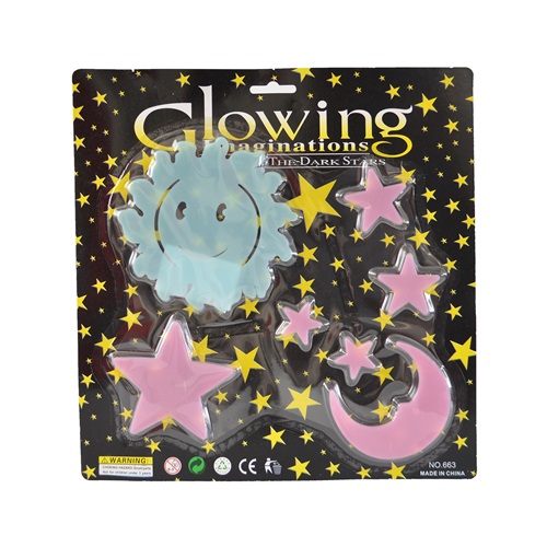 Fosforlu Duvar Ve Tavan Stickerları / Güneş-ay-yıldız