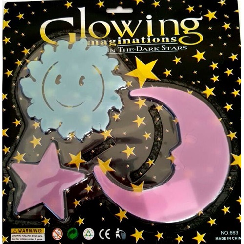 Fosforlu Duvar Ve Tavan Stickerları / Güneş- Ay-yıldız