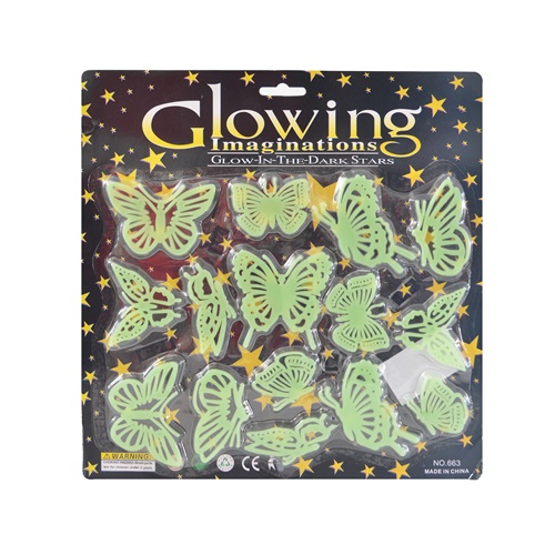 Fosforlu Duvar Ve Tavan Stickerları / Kelebek