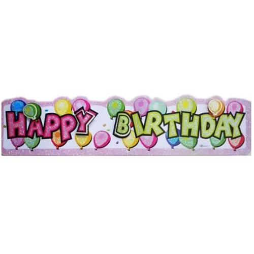 Happy Birthday Banner Balonlu
