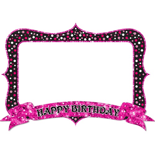 Happy Birthday Pembe Hatıra Çerçevesi