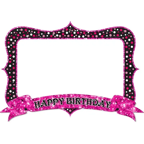Happy Birthday Pembe Hatıra Çerçevesi
