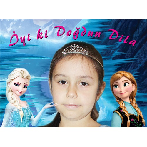 Karlar Ülkesi Prenses Temalı Kişiye Özel Afiş