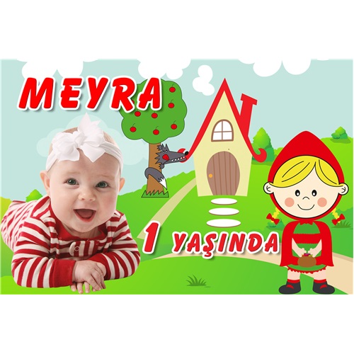 Kırmızı Başlıklı Kız Kişiye Özel Afiş