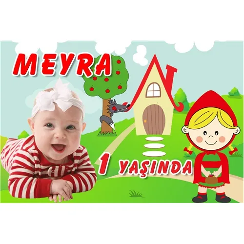 Kırmızı Başlıklı Kız Kişiye Özel Afiş