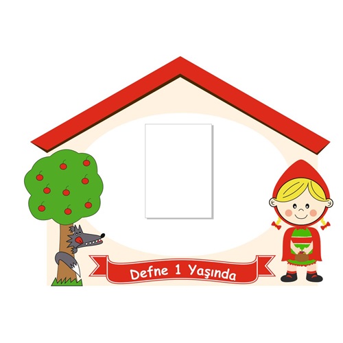 Kırmızı Başlıklı Kız Kişiye Özel Fotoğraf Çerçevesi