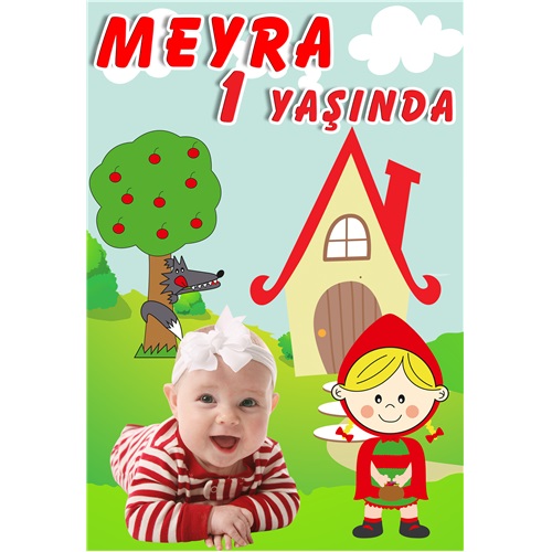 Kırmızı Başlıklı Kız Kişiye Özel Karşılama Panosu