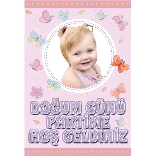 Kişiye Özel Kelebek Ayaklı Pano