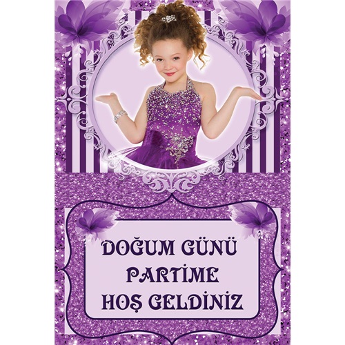 Kişiye Özel Mor Düşler Ayaklı Pano