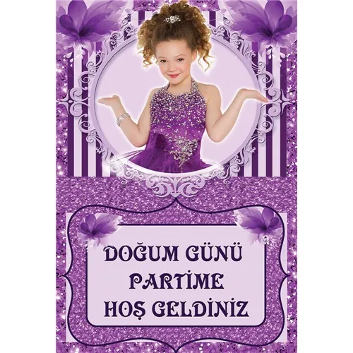 Kişiye Özel Mor Düşler Ayaklı Pano