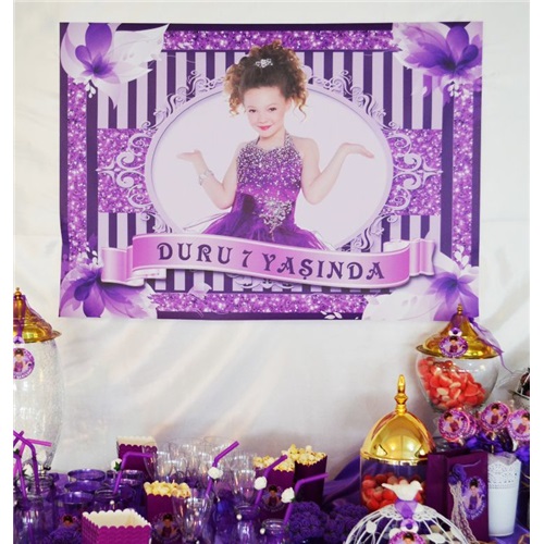 Kişiye Özel Mor Düşler Duvar Afişi