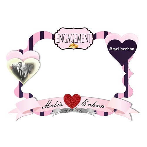 Kişiye Özel Nişan Hatıra Fotoğrafı Çerçevesi