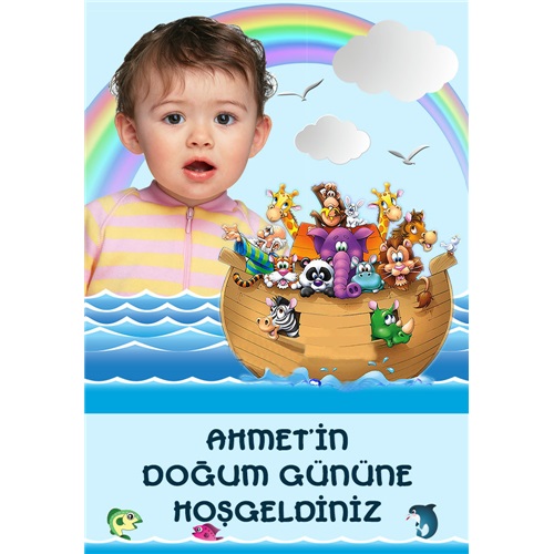 Kişiye Özel Nuhun Gemisi Ayaklı Pano