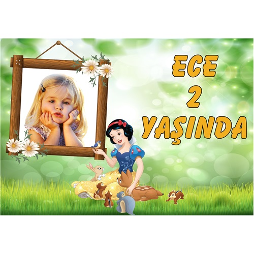 Kişiye Özel Pamuk Prenses Temalı Afiş