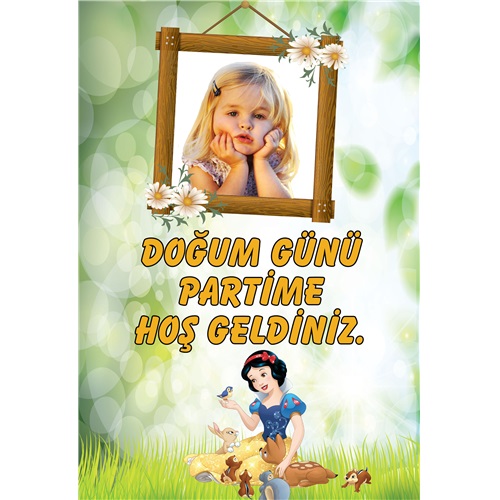 Kişiye Özel Pamuk Prenses Temalı Ayaklı Pano