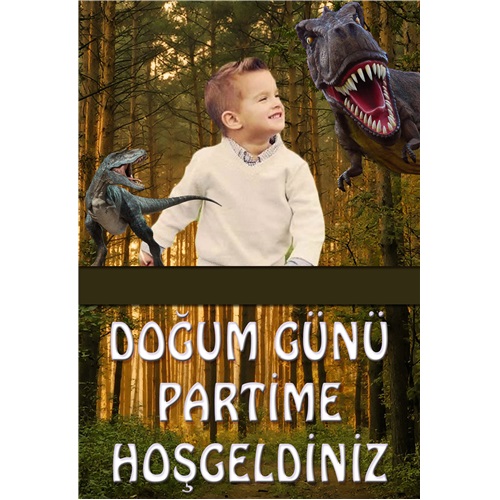 Kişiye Özel T-rex Karşılama Panosu